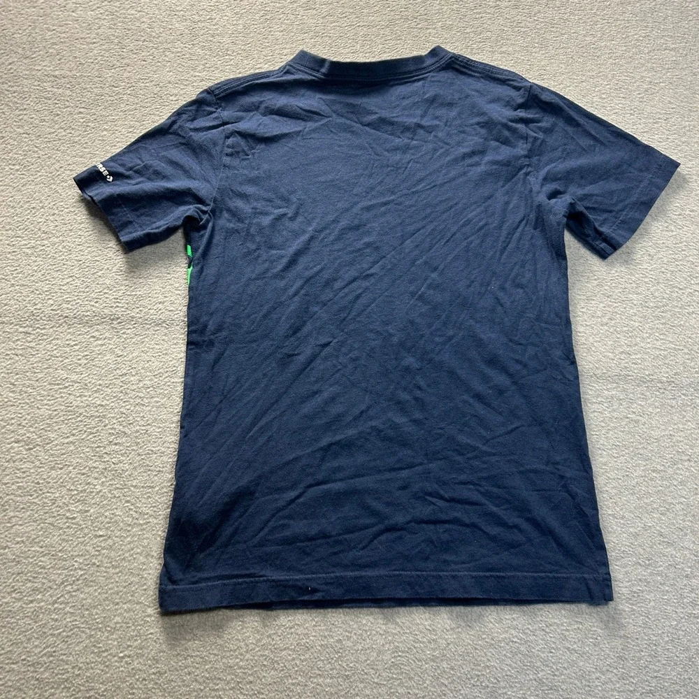 Converse Graphic Logo T-Shirt Boys Youth Large Navy Blue Large Neon Star Chevron